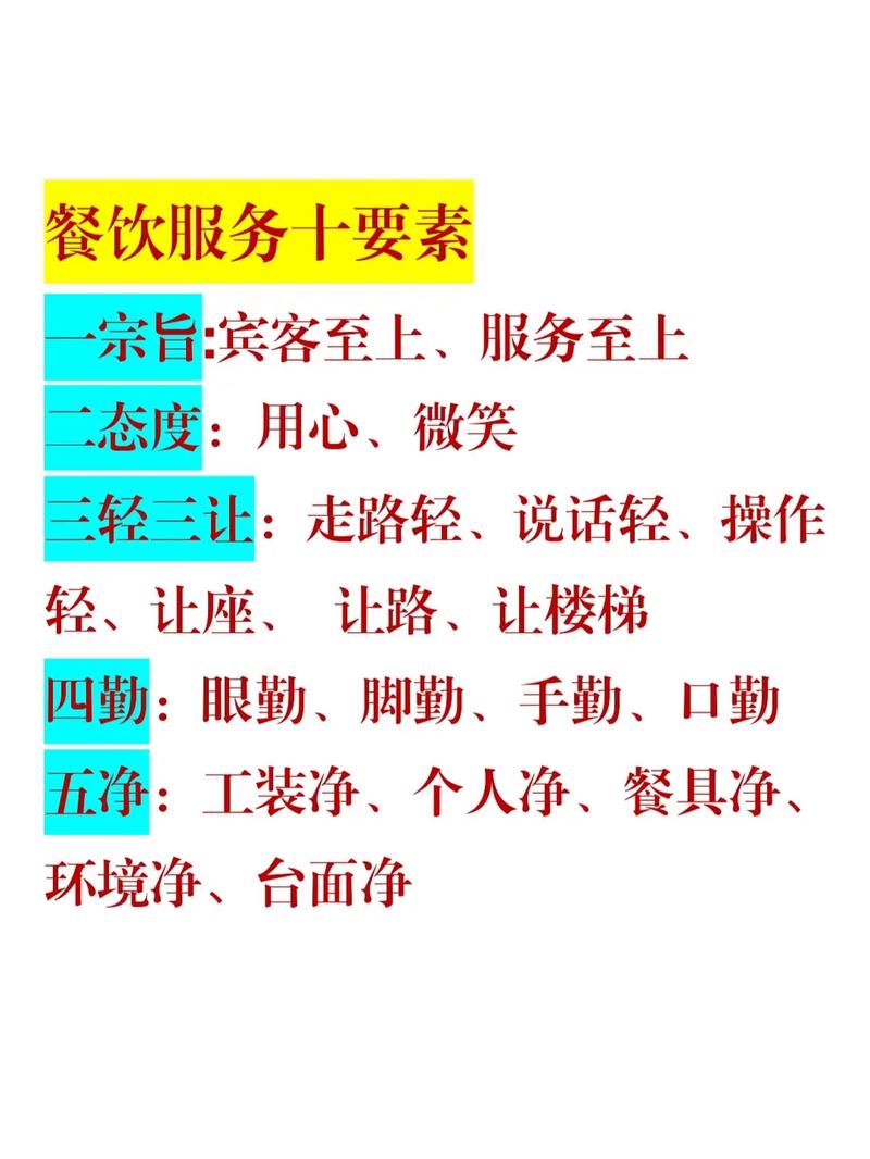 餐饮服务十要素